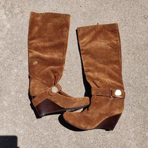 BCBG Brown Leather Boots